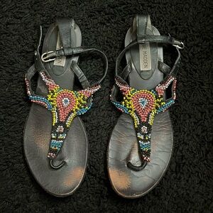 Women’s Steve Madden sandals beaded black size 9.5